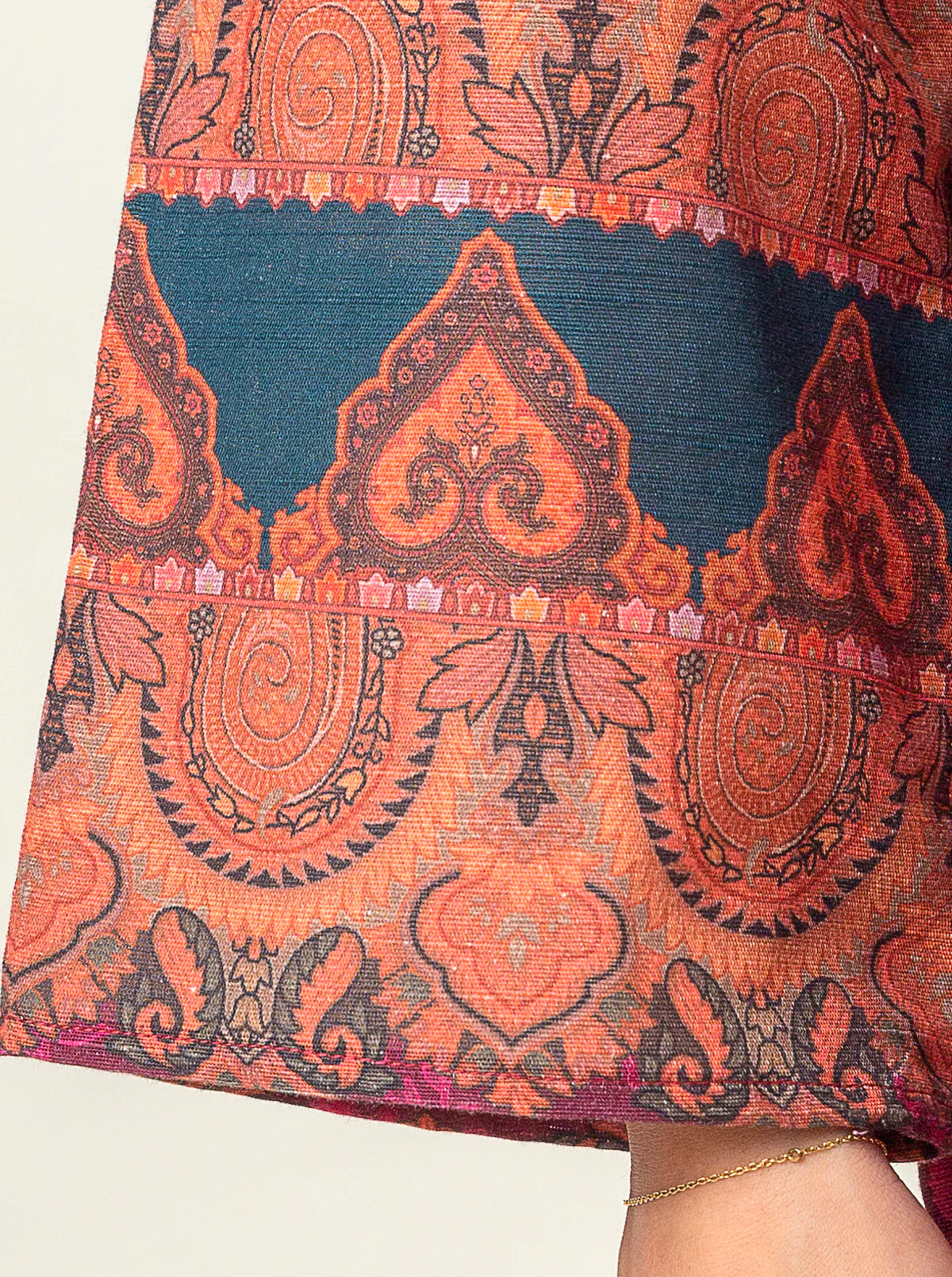 3 PIECE PRINTED KHADDAR SUIT-VINTAGE PAISLEY (UNSTITCHED) - Image 5