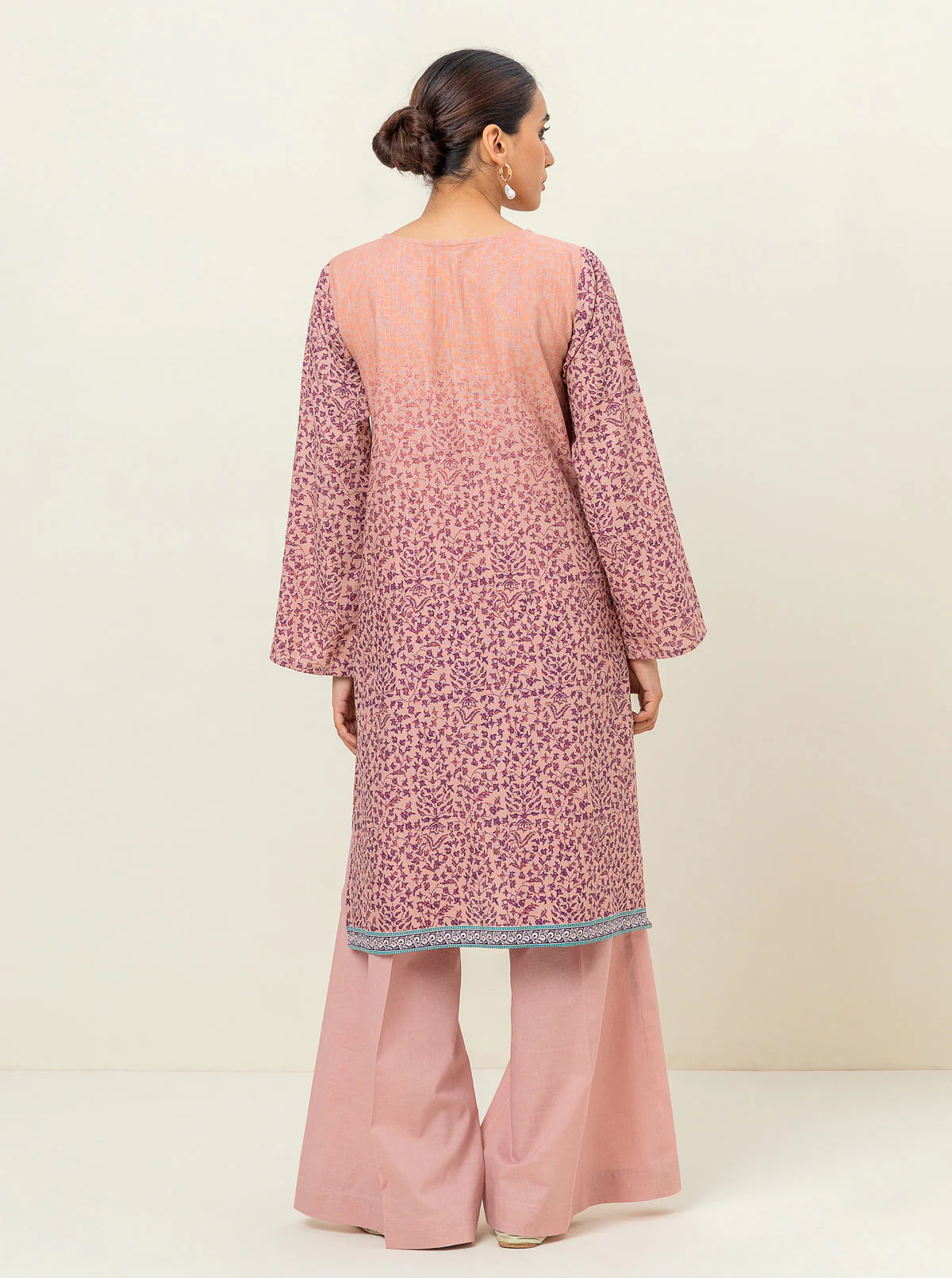 2 PIECE - EMBROIDERED KHADDAR SUIT - DUSKY BLUSH - Image 2