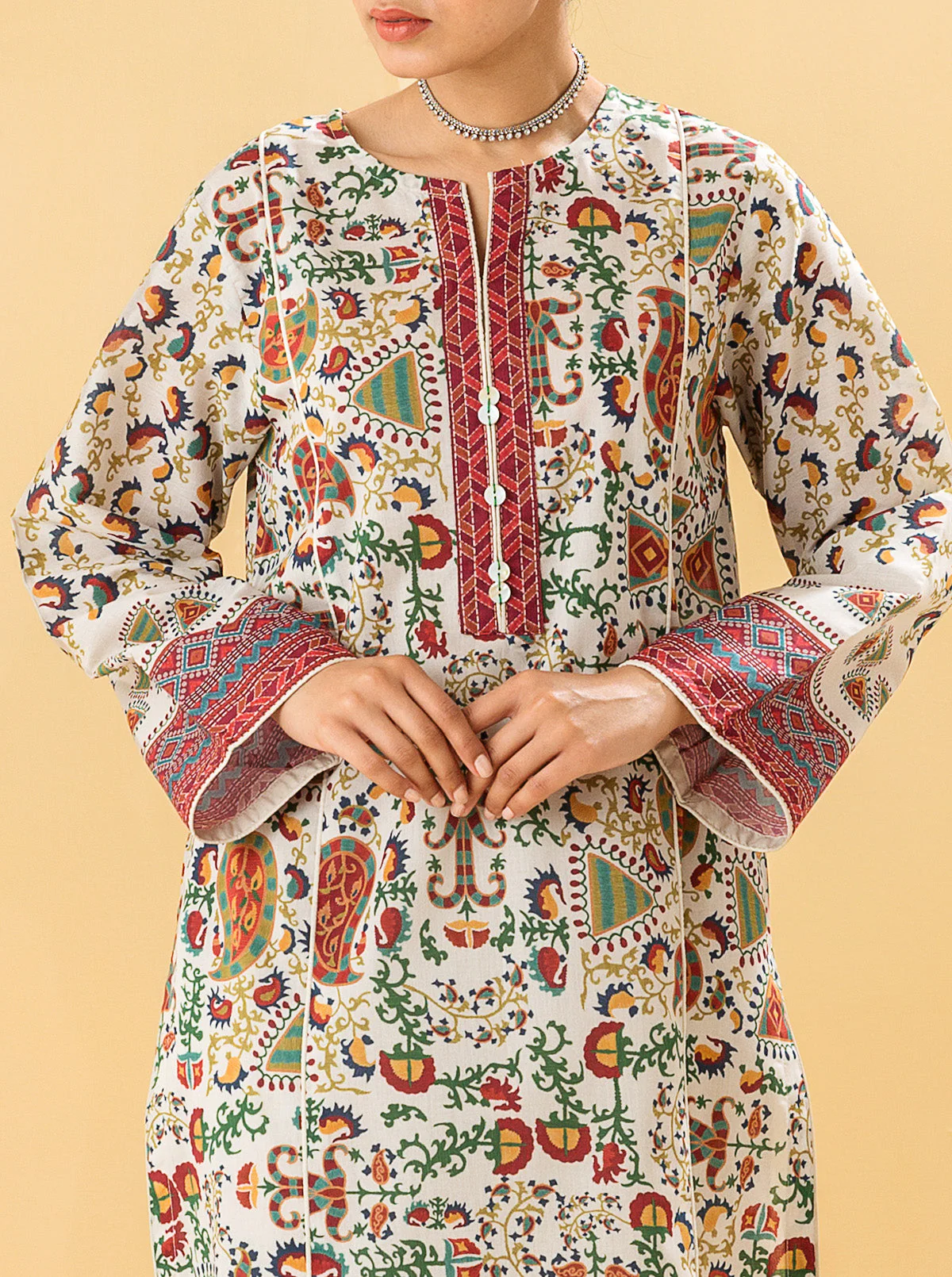1 PIECE - PRINTED LAWN SHIRT - SUMMER DELIGHT - Image 2