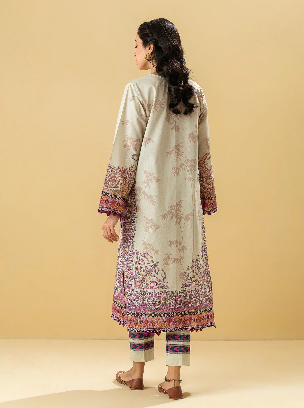1 PIECE - PRINTED LAWN SHIRT - ETHNIC CRAFT - Image 4