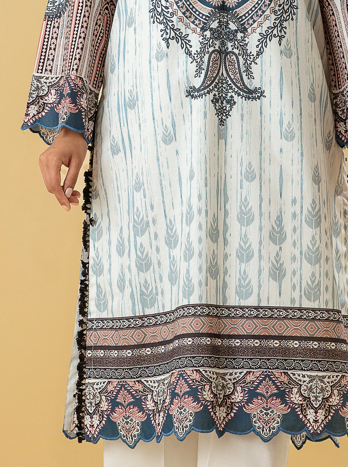 1 PIECE - PRINTED LAWN SHIRT - VICTORIAN JEWEL - Image 2