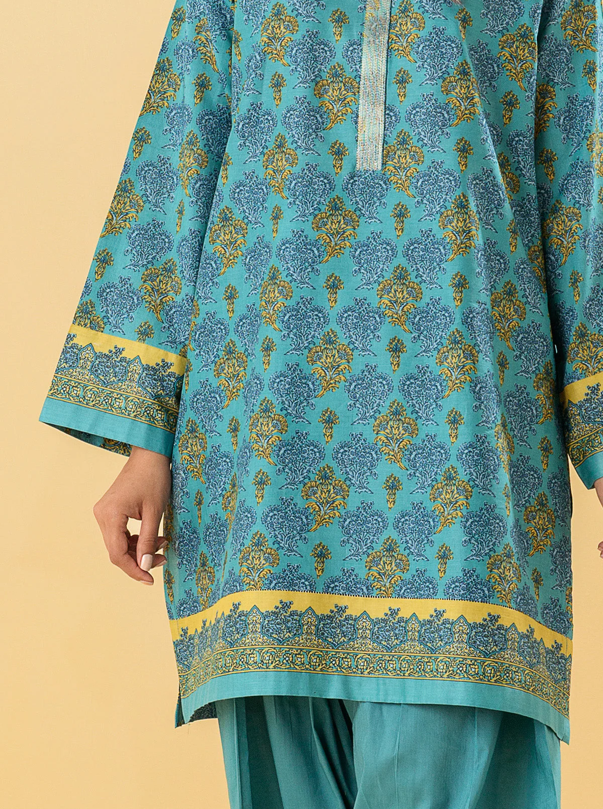 2 PIECE - PRINTED LAWN SUIT - IDYLLIC ISLE - Image 2