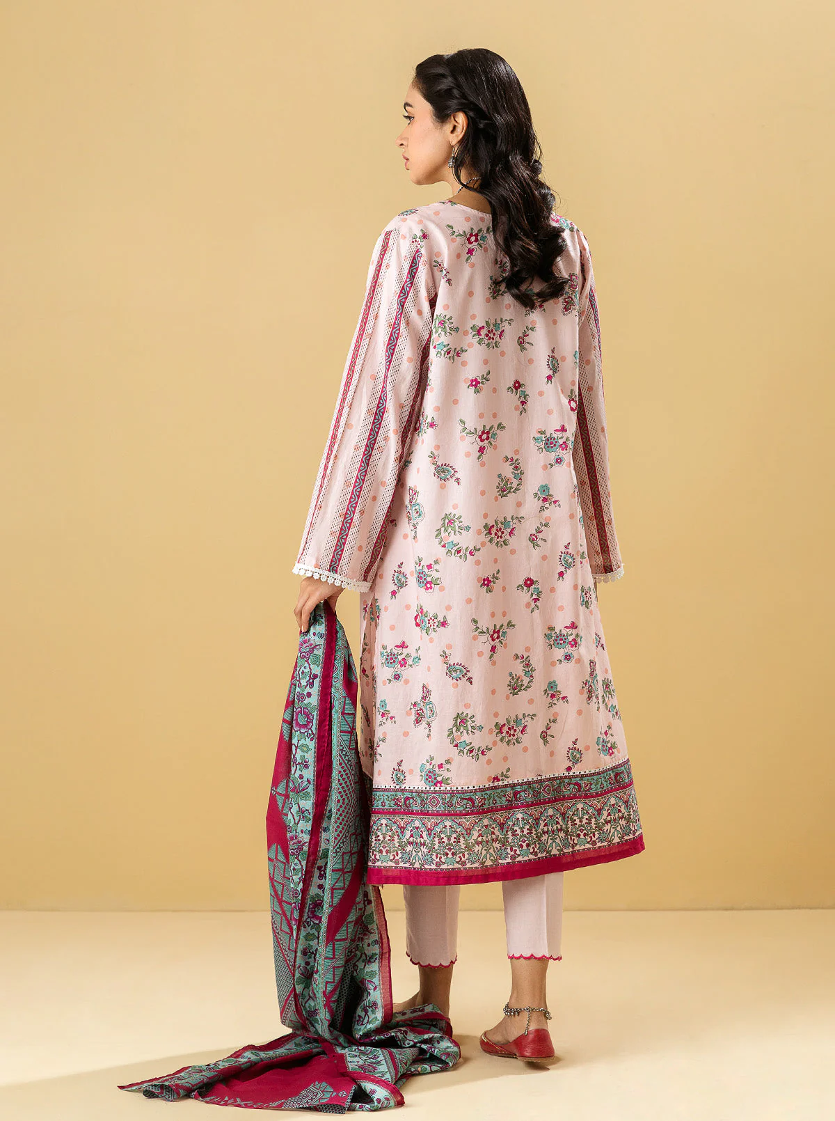 2 PIECE - PRINTED LAWN SUIT - PASTEL DEW - Image 6