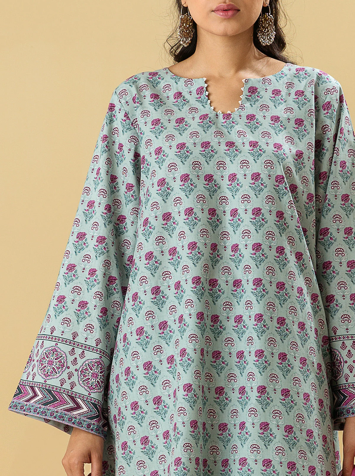 3 PIECE - PRINTED LAWN SUIT - MISTY DEWY - Image 4