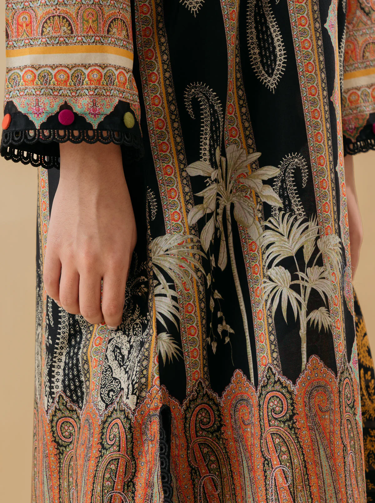3 PIECE - PRINTED LAWN SUIT - GARDENIA ONYX - Image 3