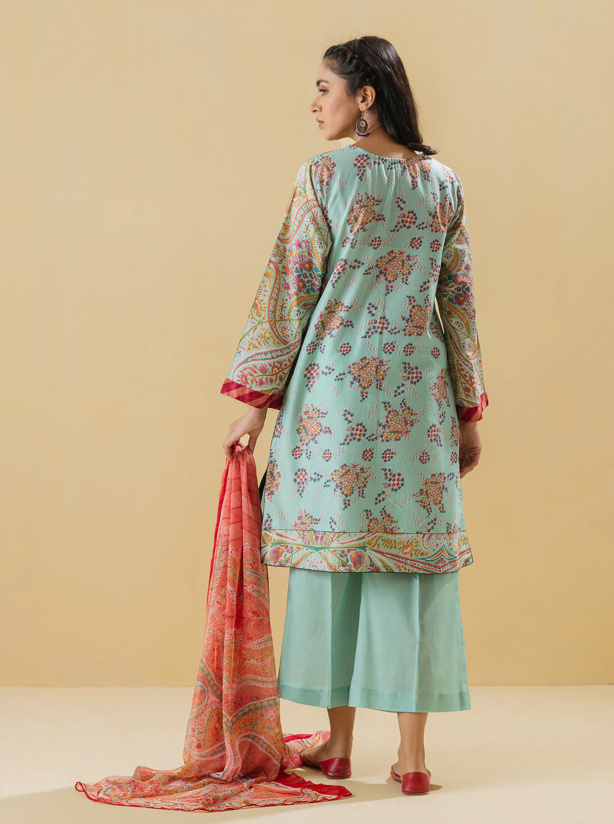 3 PIECE - PRINTED LAWN SUIT - SUMMER BREEZE - Image 5