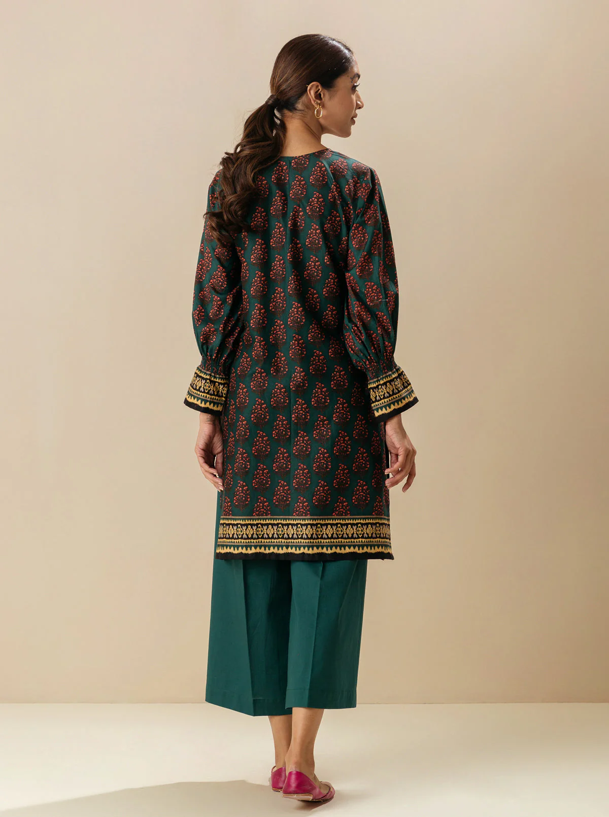 1 PIECE - PRINTED  LAWN SHIRT - DARK VENTURE - Image 3