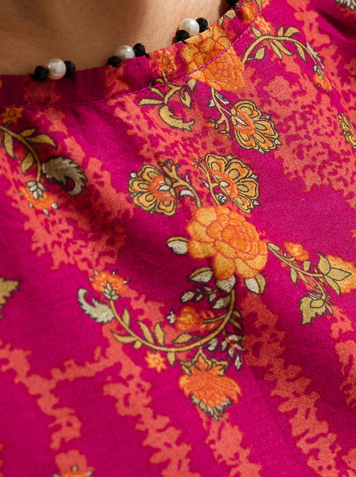 1 PIECE - PRINTED  LAWN SHIRT - AUTUMN SUNSET - Image 3