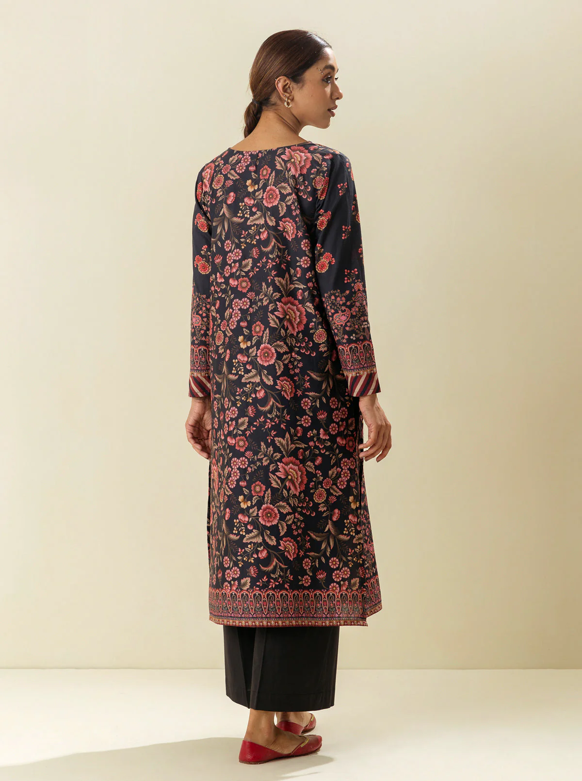 1 PIECE - PRINTED  LAWN SHIRT - RAIN FOREST - Image 4