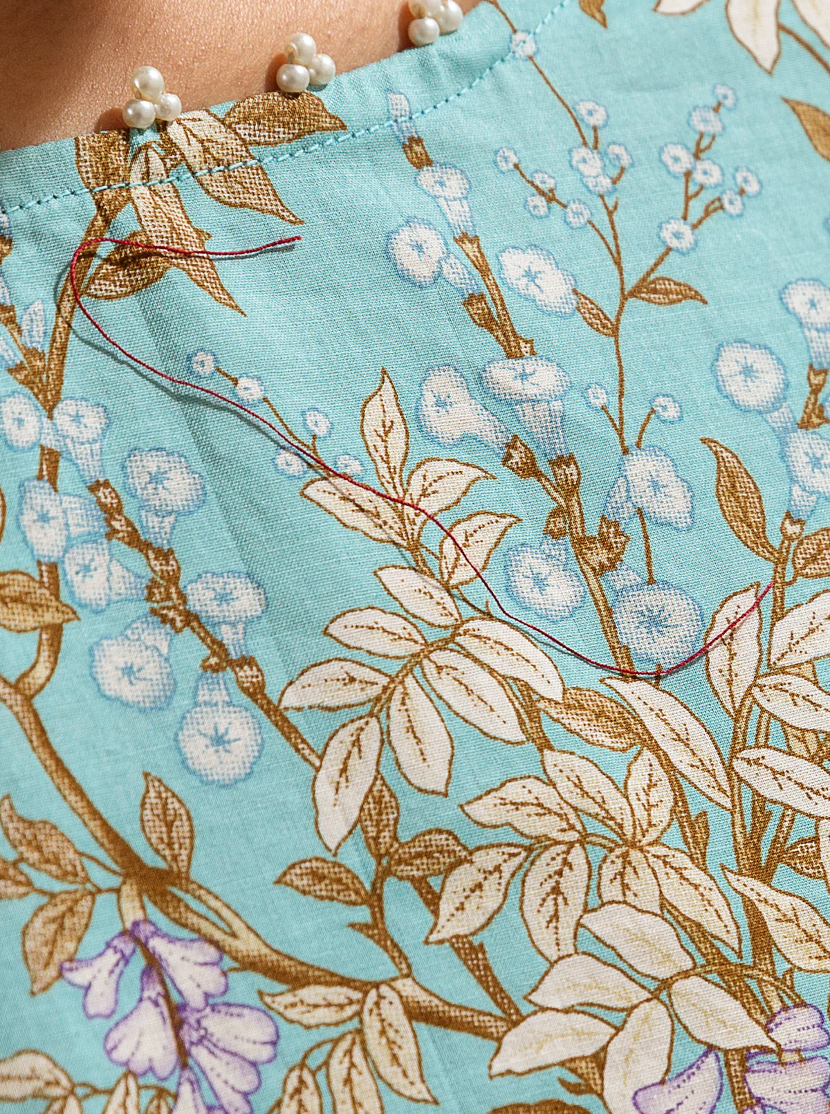 2 PIECE - PRINTED LAWN SUIT - AQUA TULIP - Image 2
