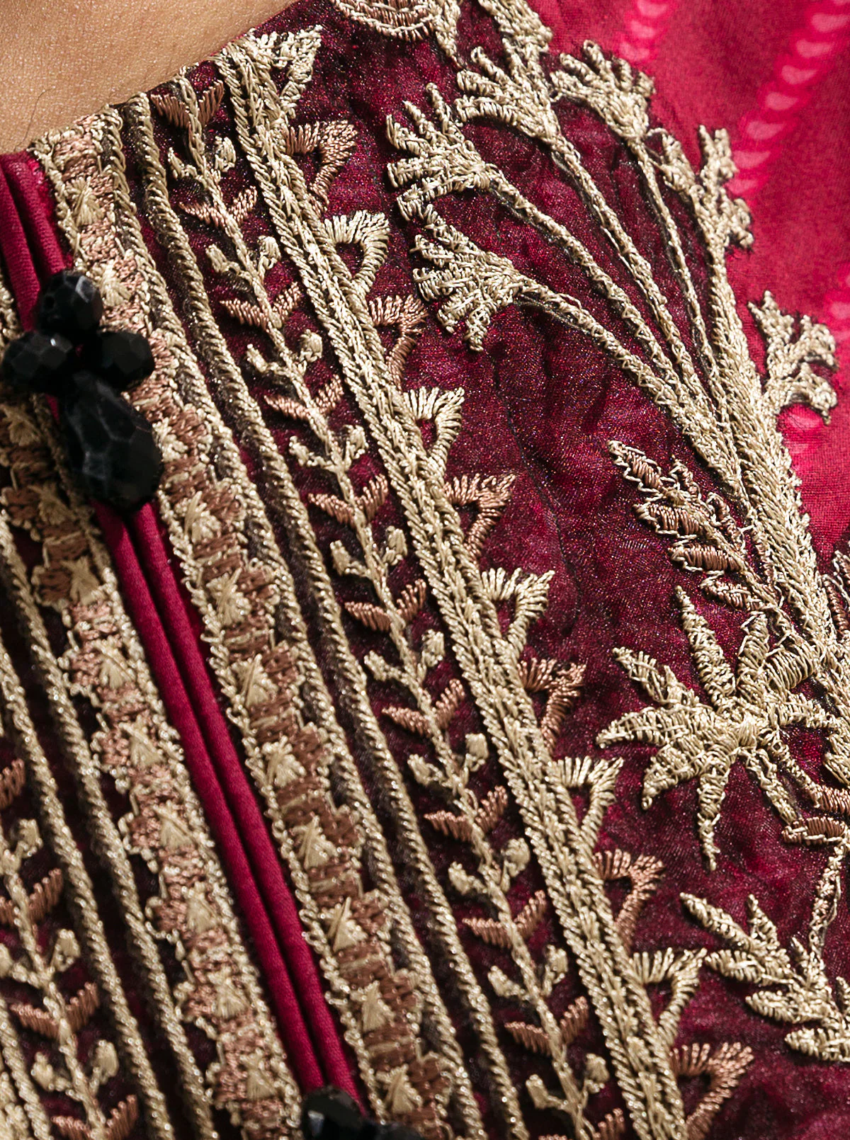 3 PIECE - EMBROIDERED LAWN SUIT - MAHOGANY SUN - Image 2