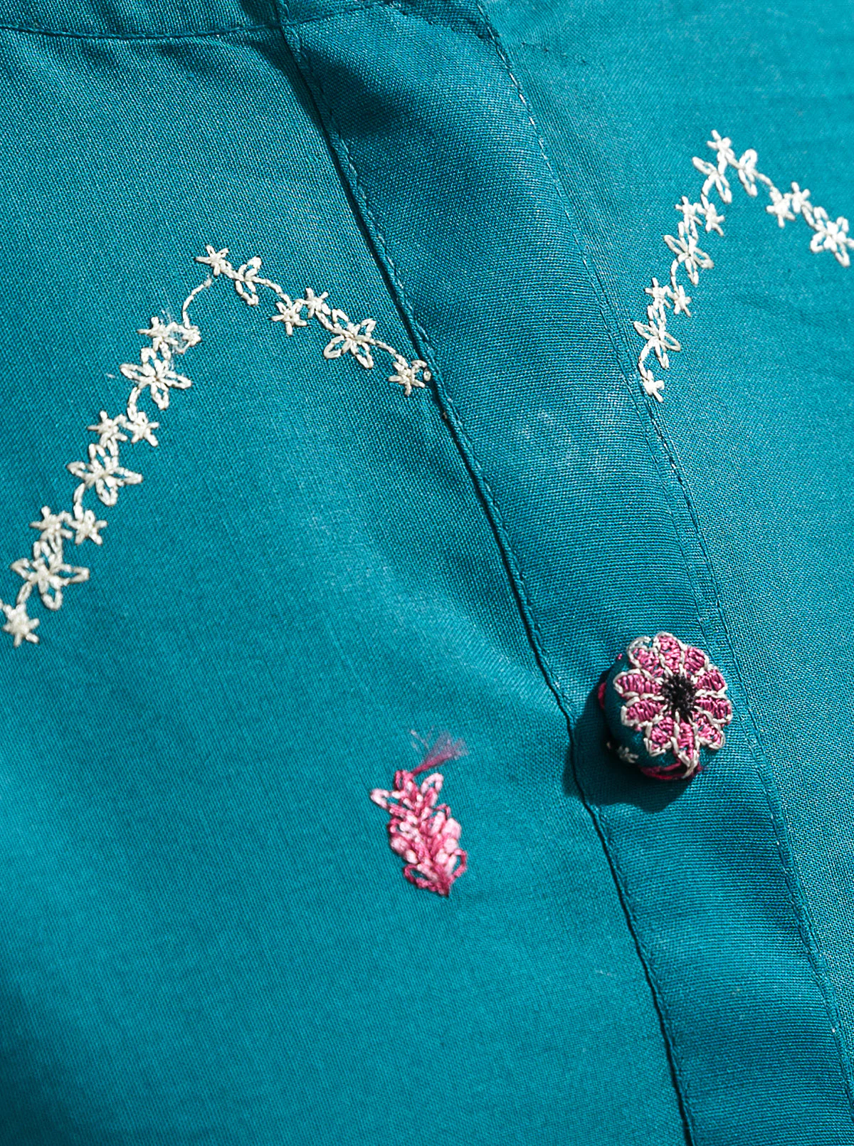 3 PIECE - EMBROIDERED LAWN SUIT - TAHITIAN TERRACE - Image 4