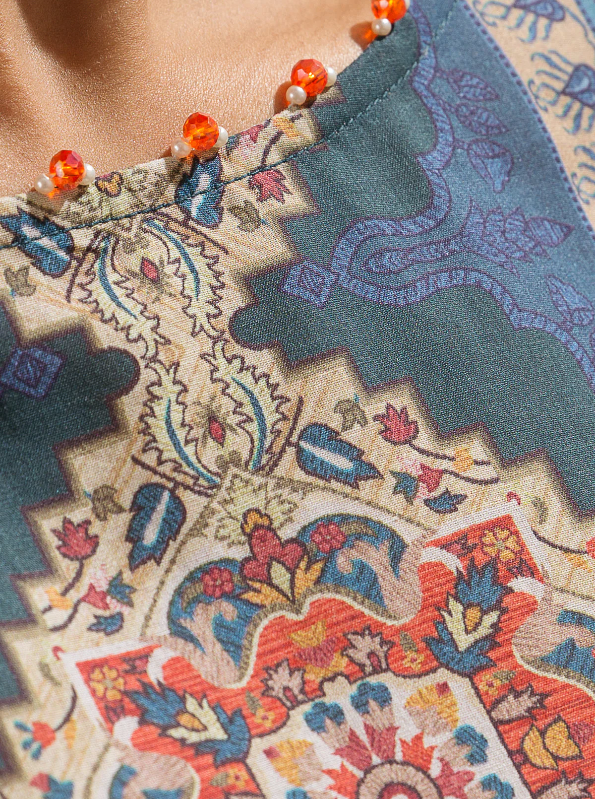 3 PIECE - PRINTED  LAWN SUIT - BLUEBERRY MOONLIGHT - Image 3