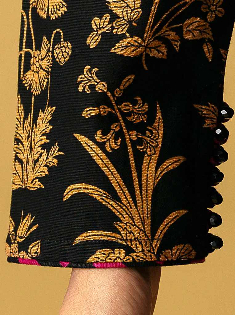 2 PIECE - PRINTED KHADDAR SUIT - DIVINE BLACK - Image 4