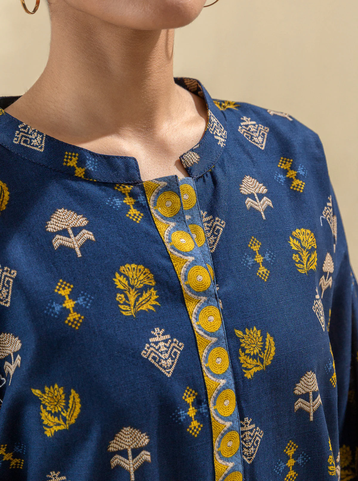 2 PIECE - PRINTED KHADDAR SUIT - MIDNIGHT ODYSSEY - Image 4