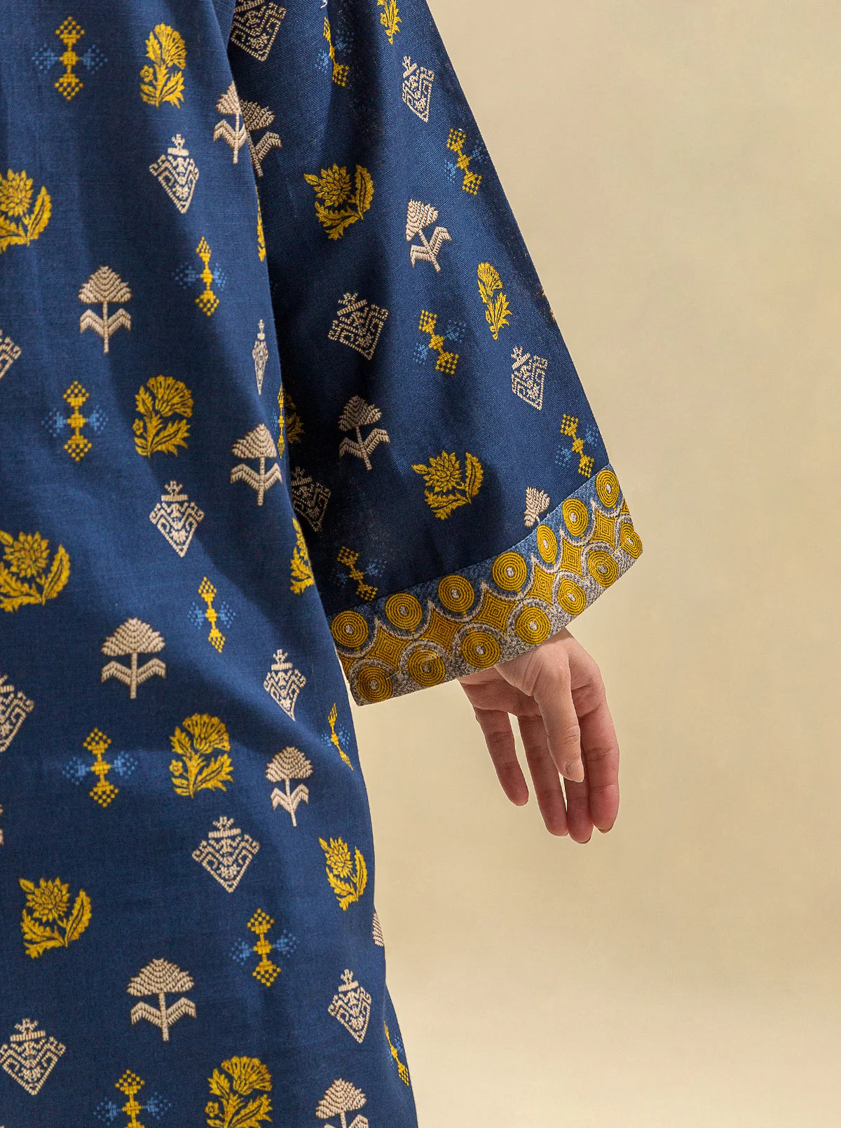 2 PIECE - PRINTED KHADDAR SUIT - MIDNIGHT ODYSSEY - Image 5