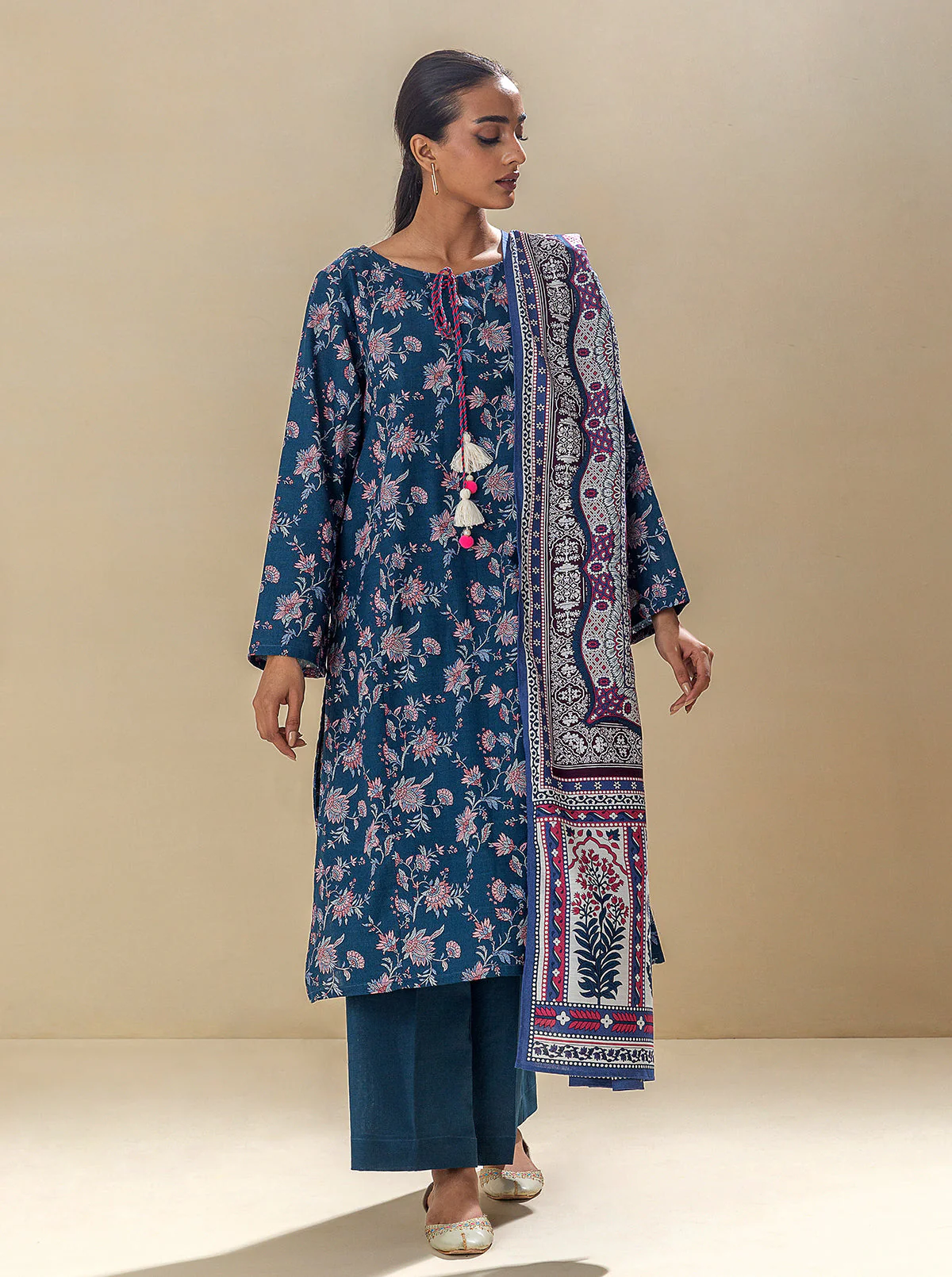 3 PIECE - PRINTED KHADDAR SUIT - ERA OF ROYALTY - Image 4