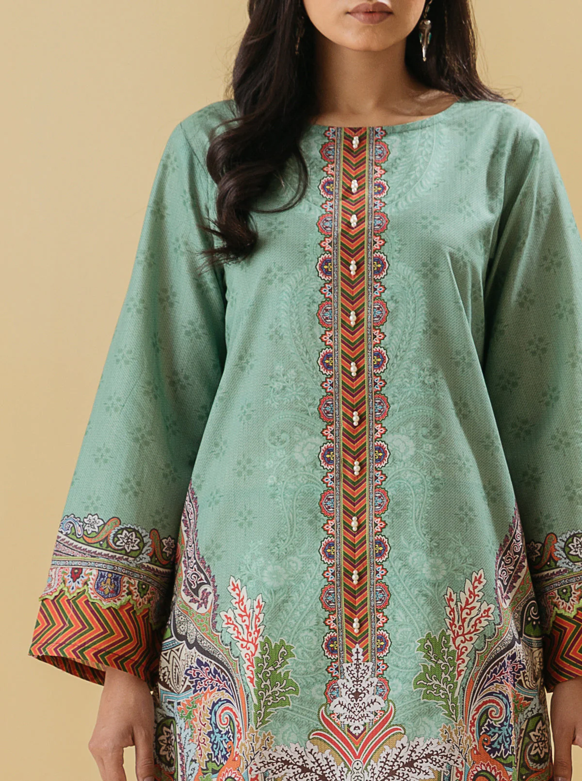 1 PIECE - PRINTED LAWN SHIRT - ENCHANTED PAISLEY - Image 2