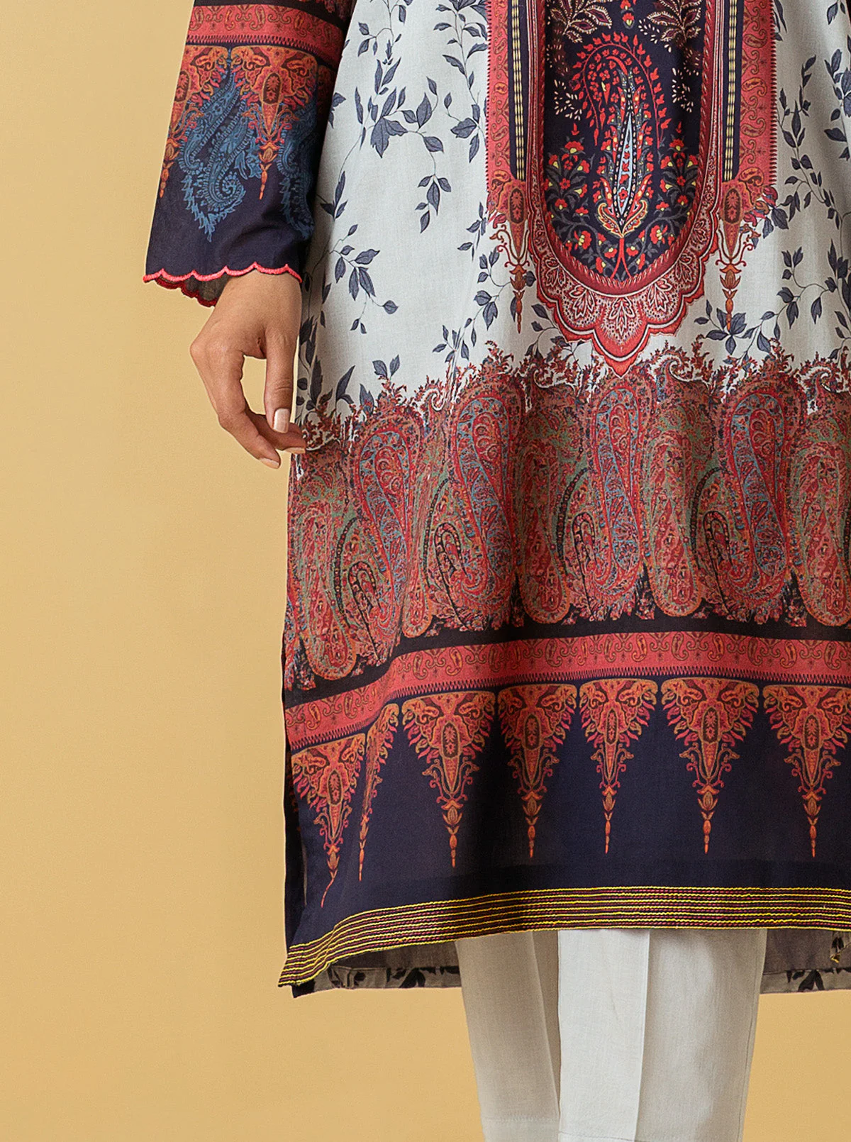 1 PIECE - PRINTED LAWN SHIRT - ANTIQUE GEM - Image 2