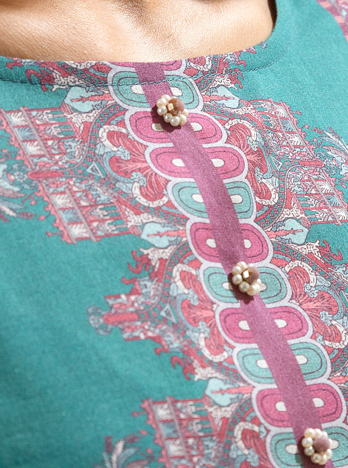 1 PIECE - PRINTED LAWN SHIRT - JADE ADMONISH - Image 2