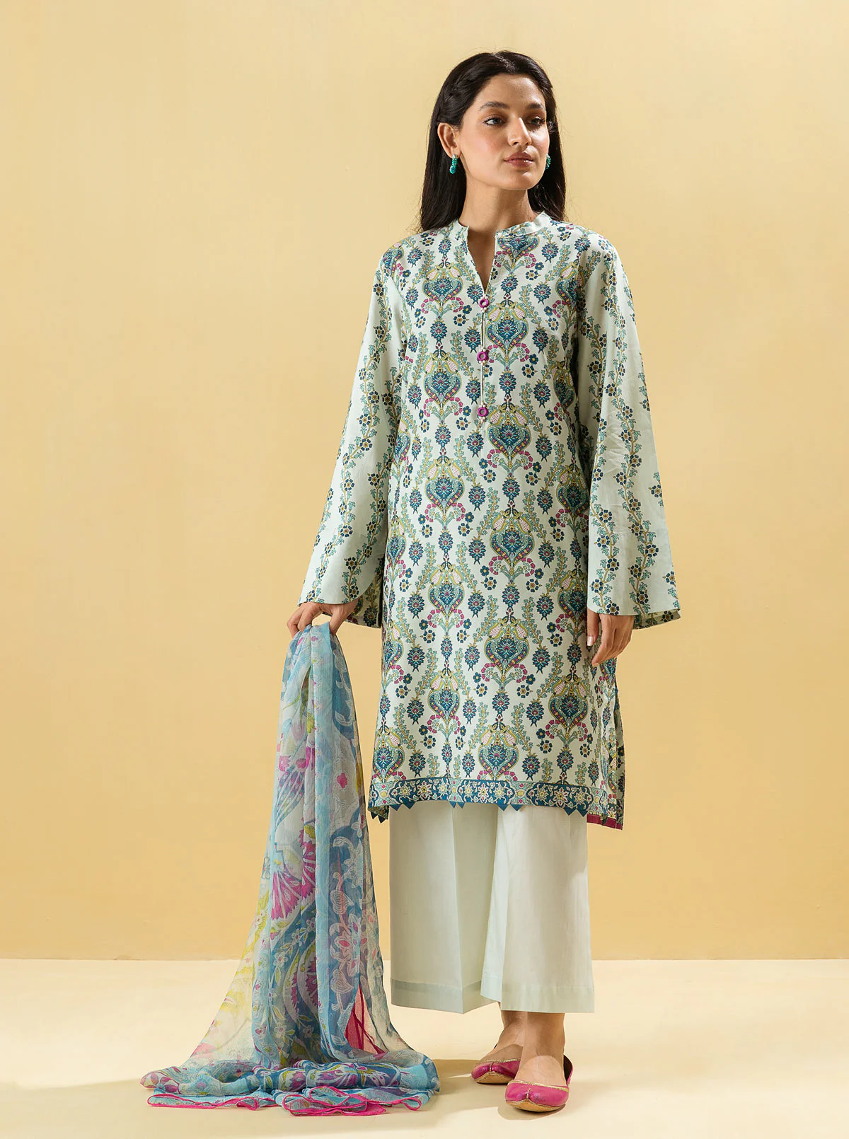 2 PIECE - PRINTED LAWN SUIT - FLOURITE CHARMS - Image 4