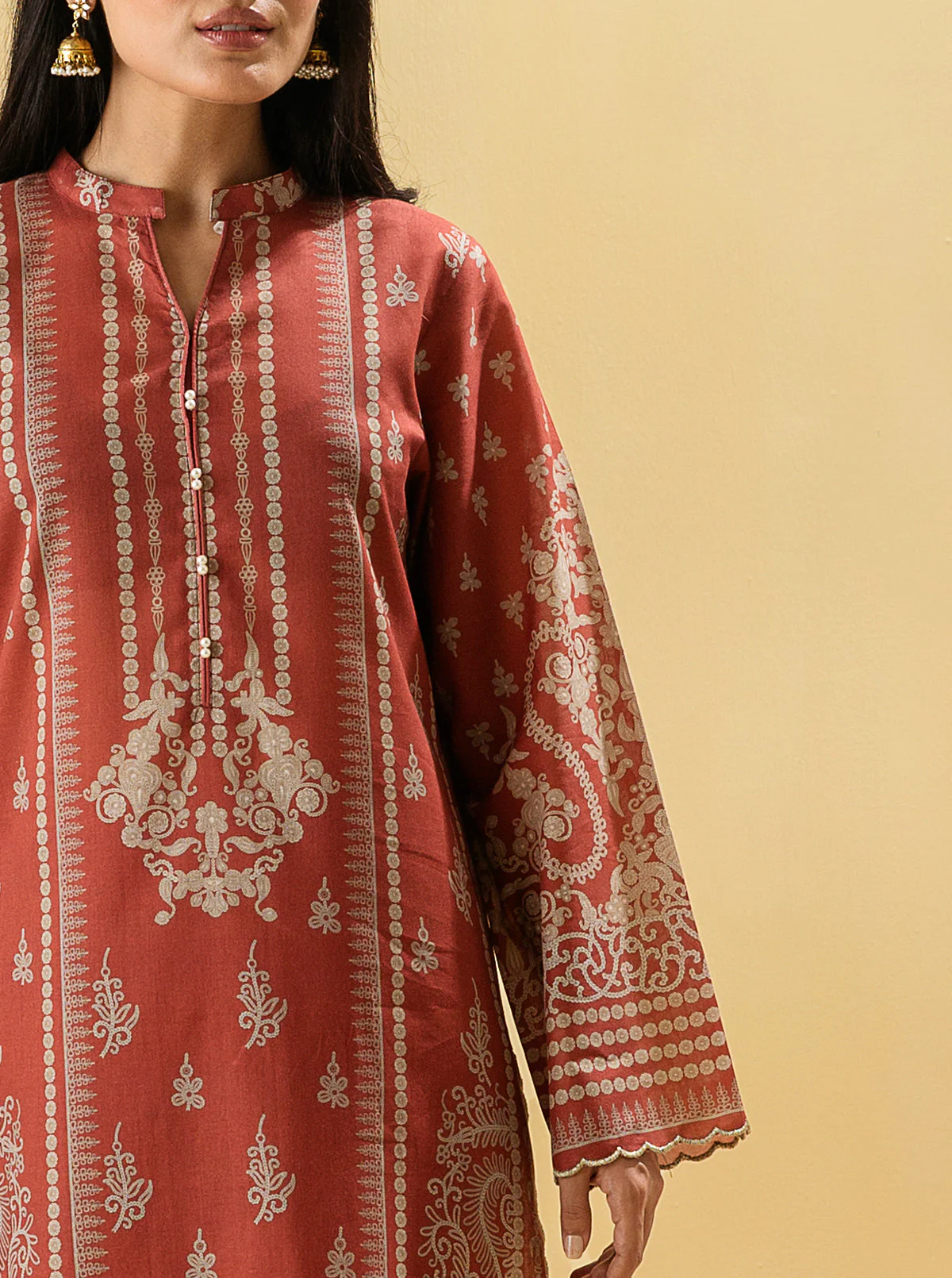3 PIECE - PRINTED LAWN SUIT - DELICATE DECO - Image 4