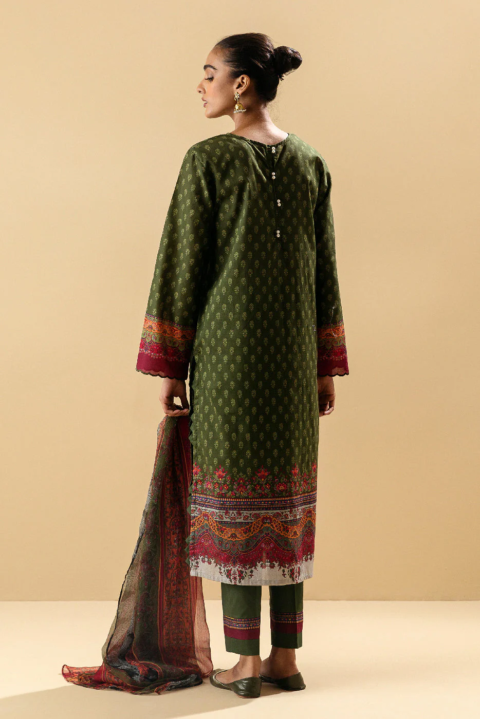 3 PIECE - PRINTED LAWN SUIT - DELICATE DECO - Image 7