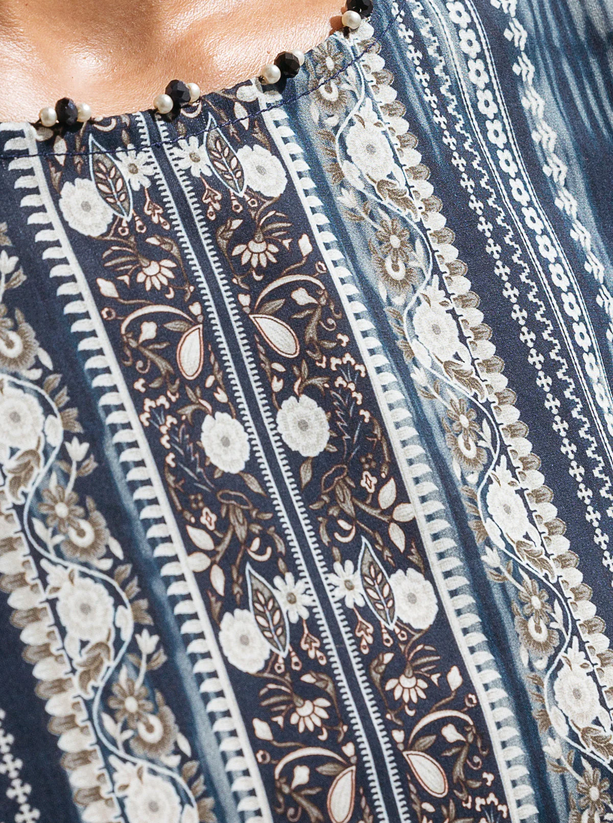 1 PIECE - PRINTED LAWN SHIRT - INDO MARRAKECH - Image 3