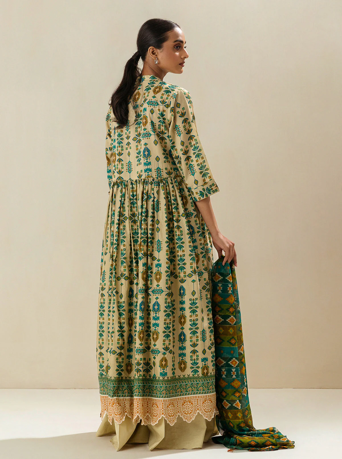 2 PIECE - PRINTED LAWN SUIT - ANTIQUE CHARM - Image 4