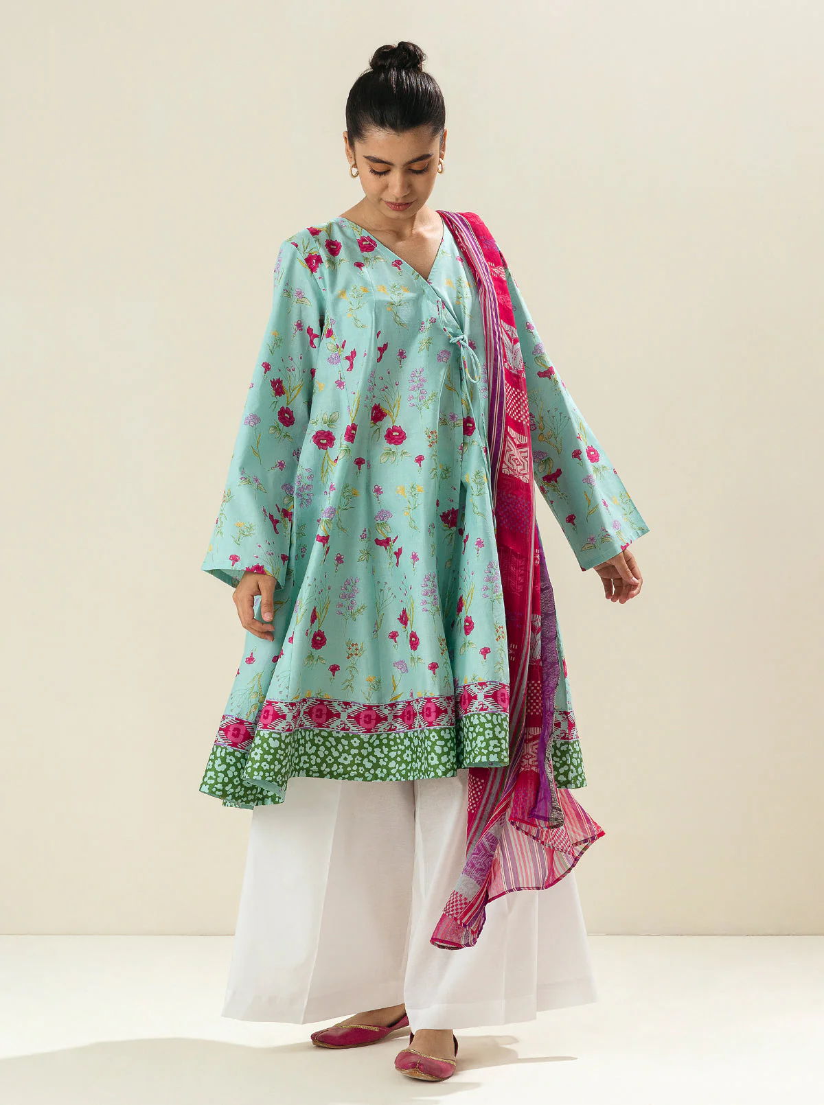 2 PIECE - PRINTED LAWN SUIT - SPRINKLE SKY - Image 4