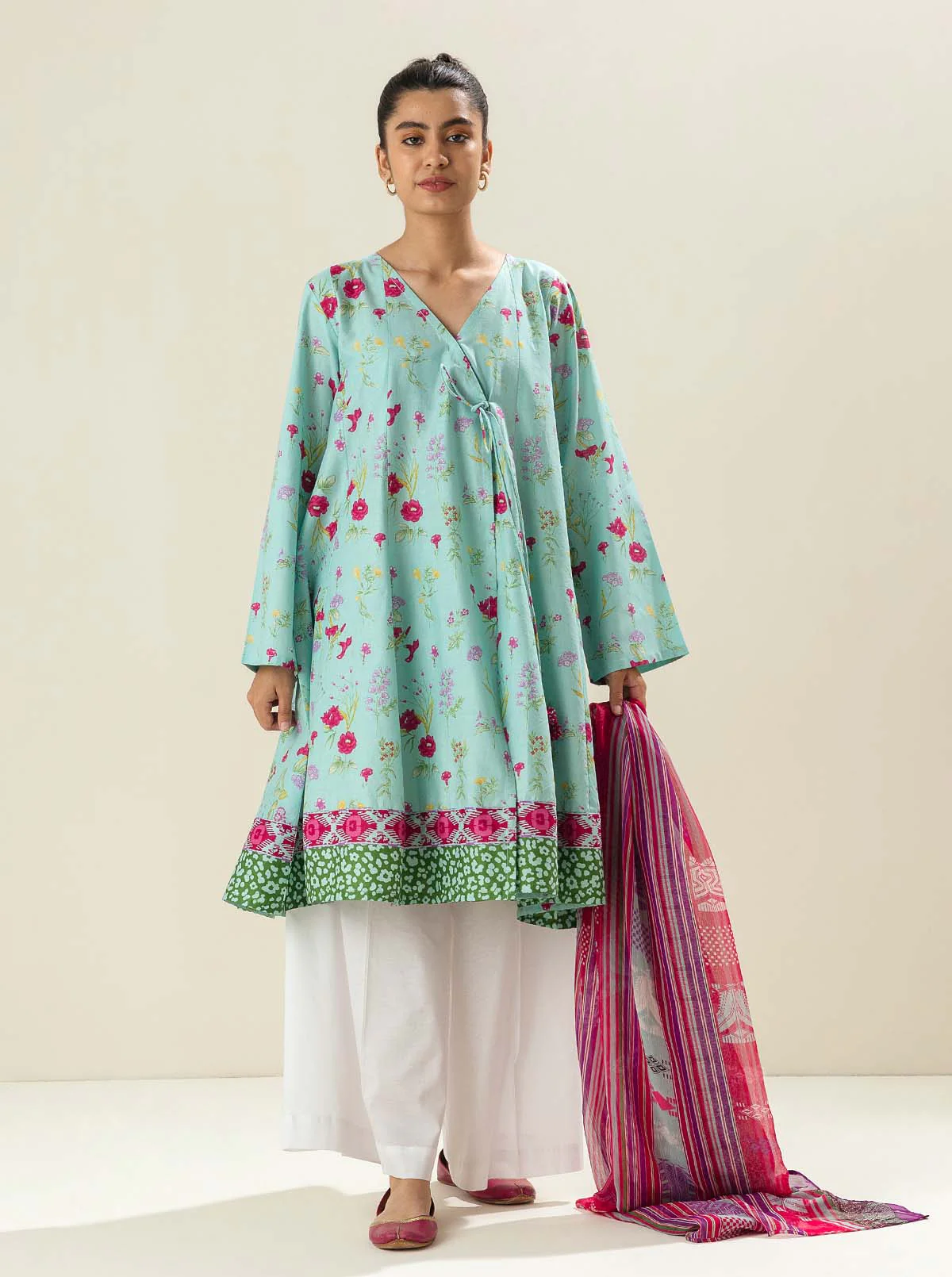 2 PIECE - PRINTED LAWN SUIT - SPRINKLE SKY - Image 5