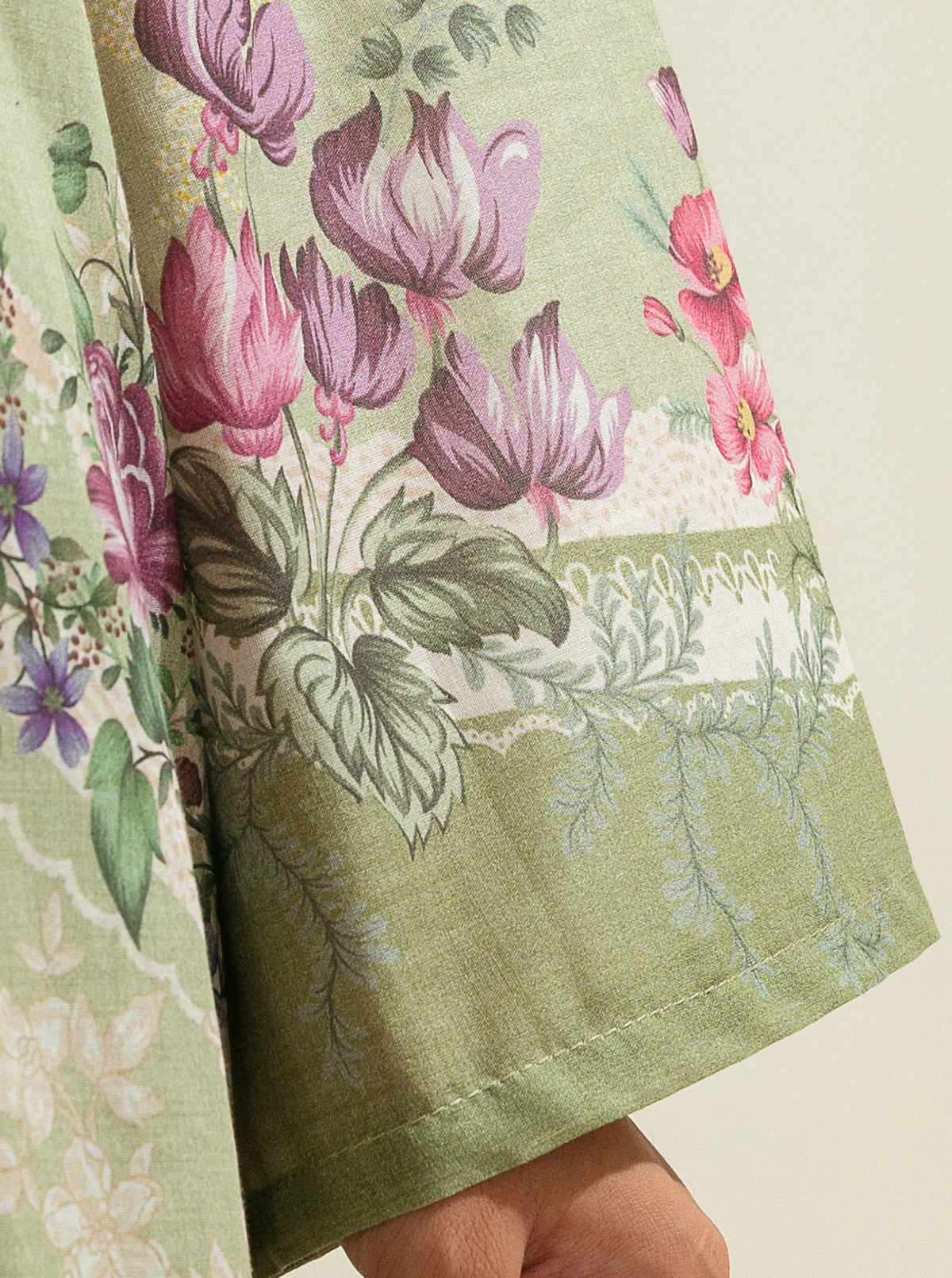 3 PIECE - PRINTED LAWN SUIT - FRESHLY GREEN - Image 4