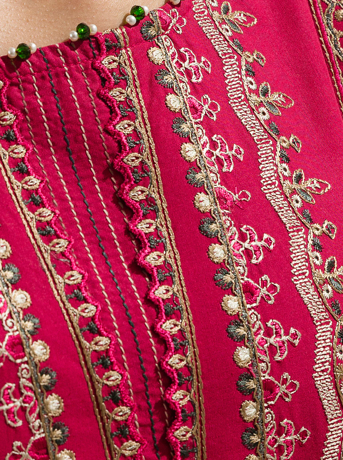 3 PIECE - EMBROIDERED LAWN SUIT - CANDY TOUCH - Image 4