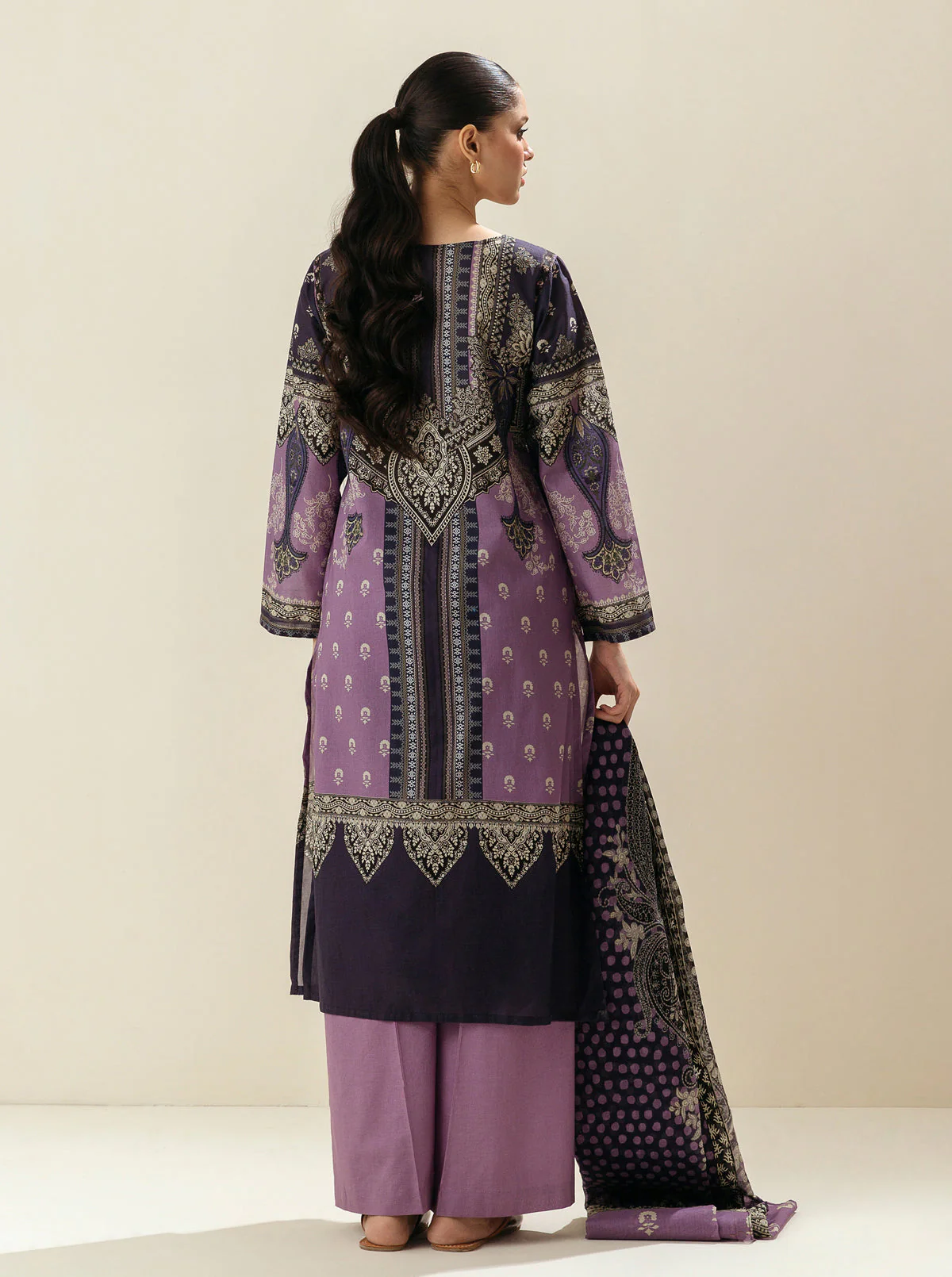 3 PIECE - PRINTED LAWN SUIT - CROWN JEWEL - Image 3