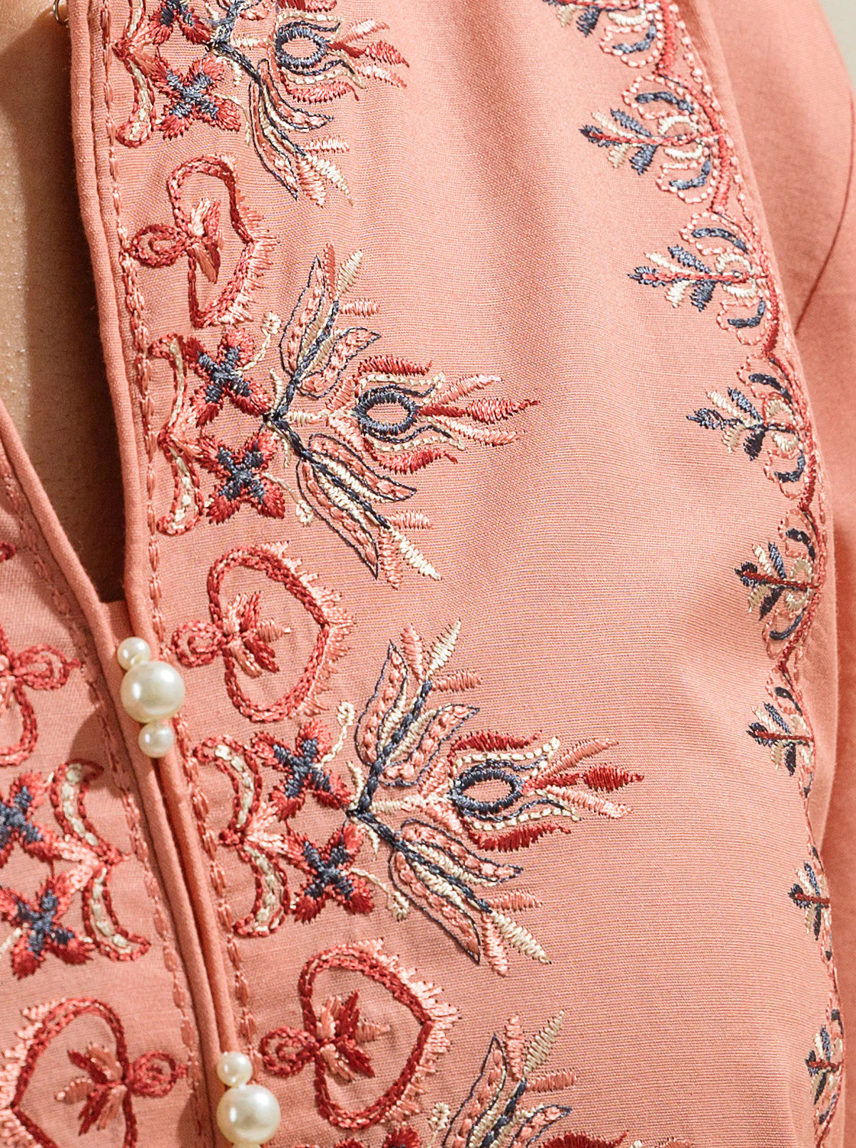 3 PIECE - EMBROIDERED LAWN SUIT - WILD FLOWER HEAVEN - Image 5