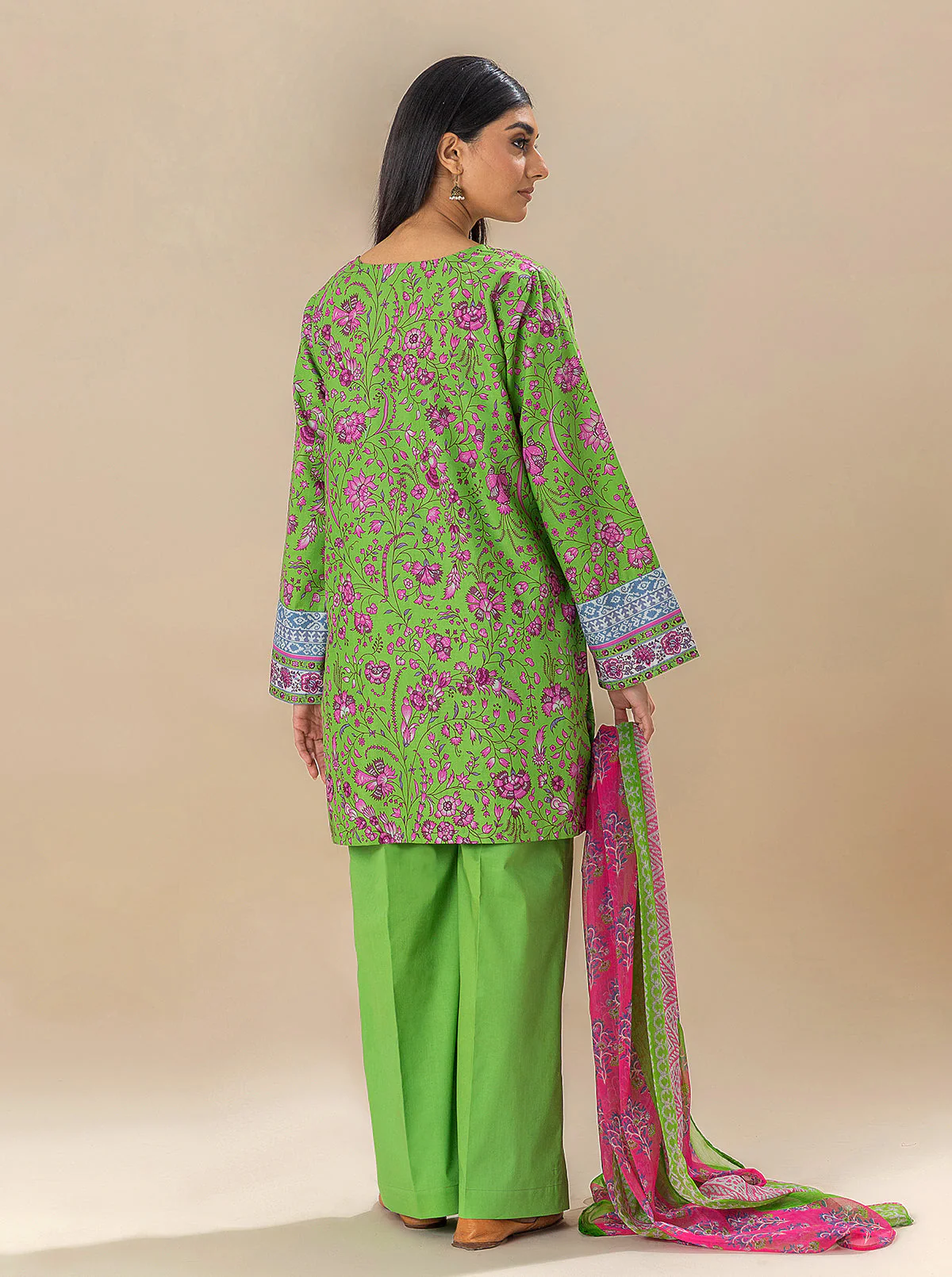 2 PIECE PRINTED LAWN SUIT-SPRING DAY (UNSTITCHED) - Image 3