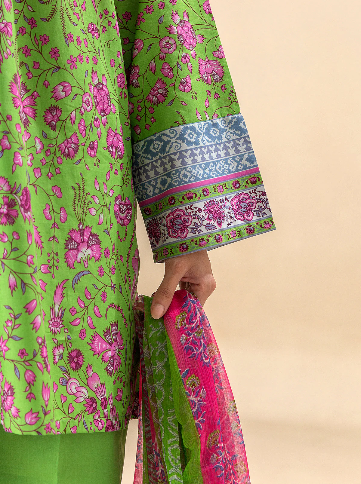 2 PIECE PRINTED LAWN SUIT-SPRING DAY (UNSTITCHED) - Image 5