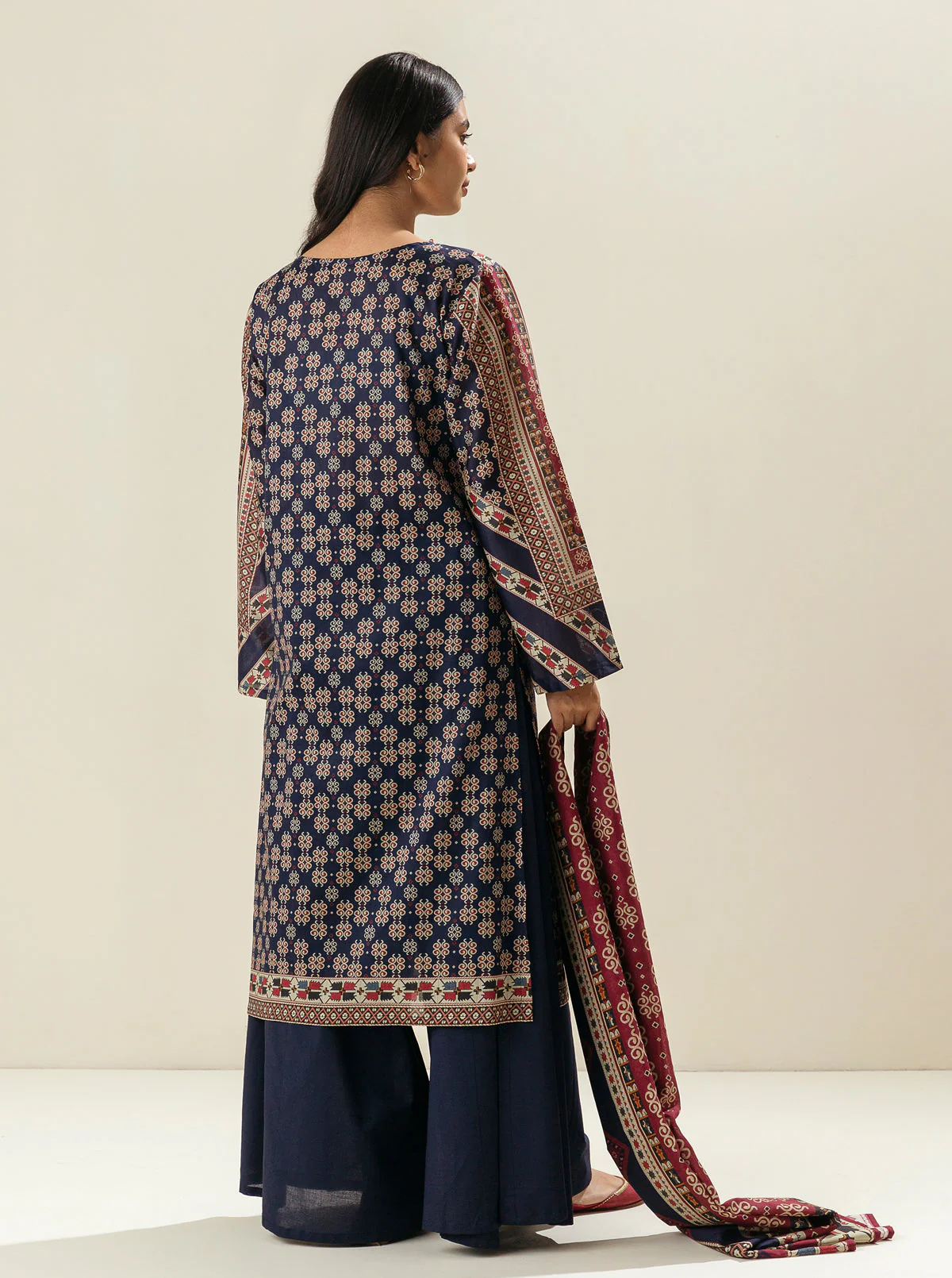 3 PIECE - PRINTED LAWN SUIT - TRIBAL FEST - Image 2