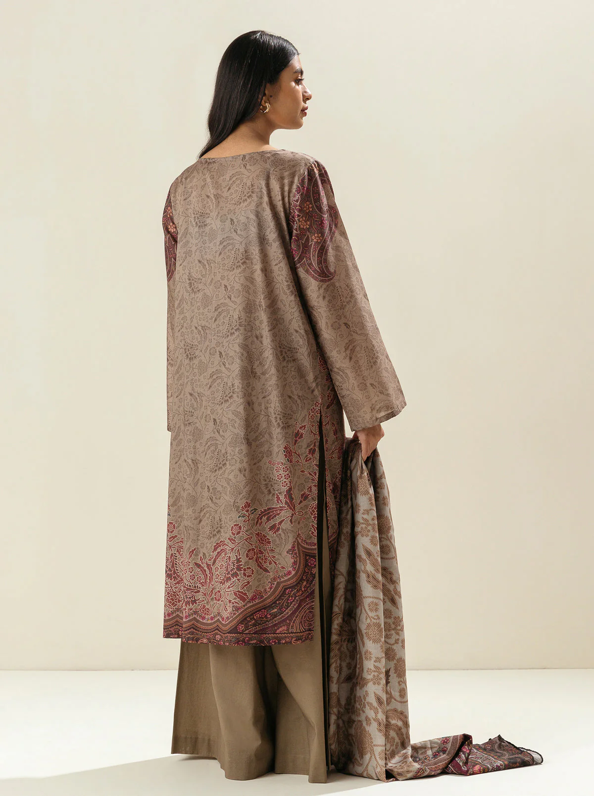 3 PIECE - PRINTED LAWN SUIT - IMPERIAL MAZE - Image 2