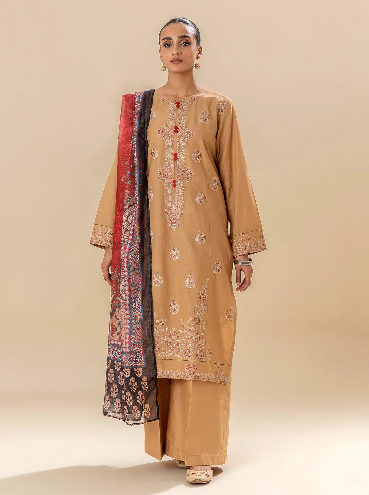 3 PIECE EMBROIDERED LAWN SUIT-CRISP DAWN (UNSTITCHED) - Image 3