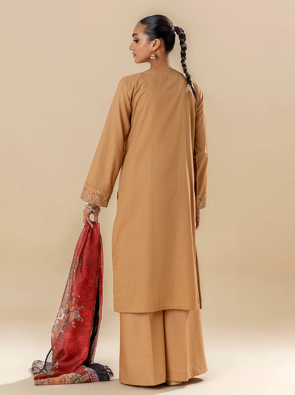 3 PIECE EMBROIDERED LAWN SUIT-CRISP DAWN (UNSTITCHED) - Image 5