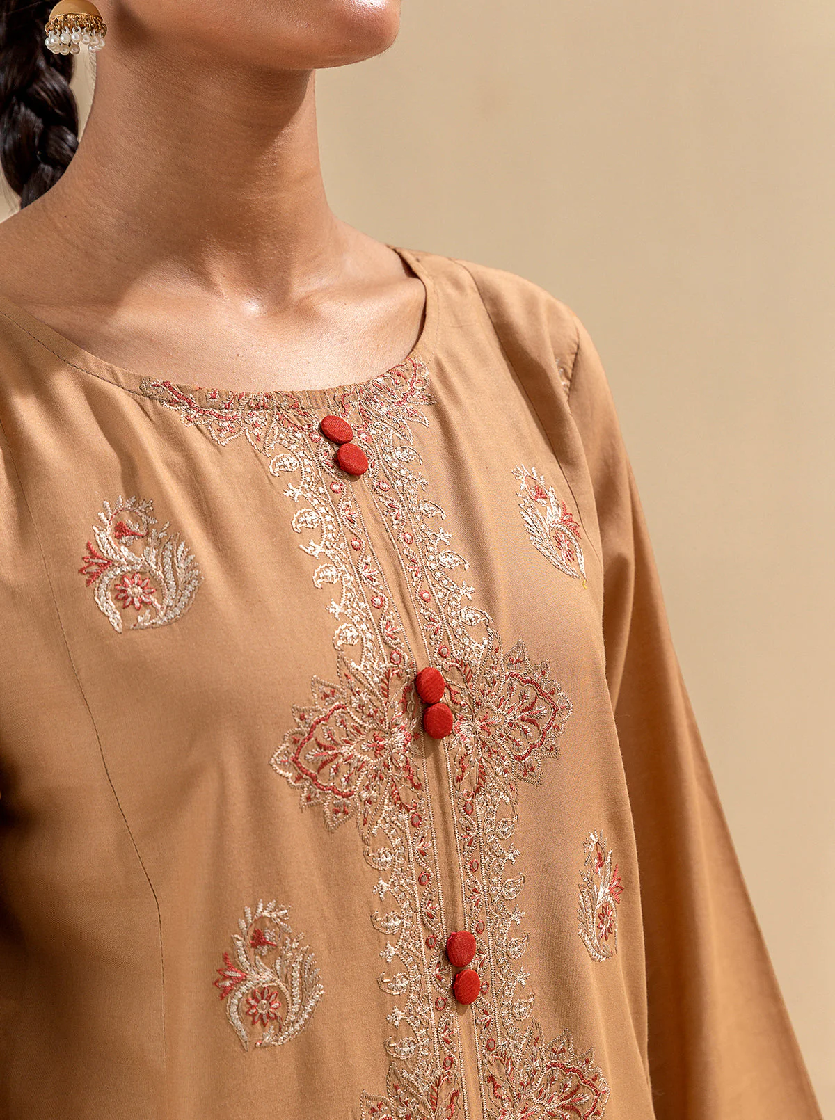 3 PIECE EMBROIDERED LAWN SUIT-CRISP DAWN (UNSTITCHED) - Image 6