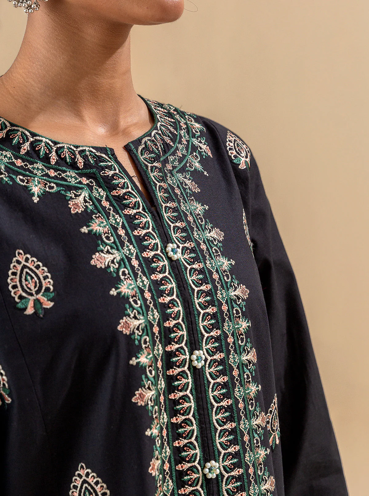 3 PIECE EMBROIDERED LAWN SUIT-NEUTRAL ODYSSEY (UNSTITCHED) - Image 6