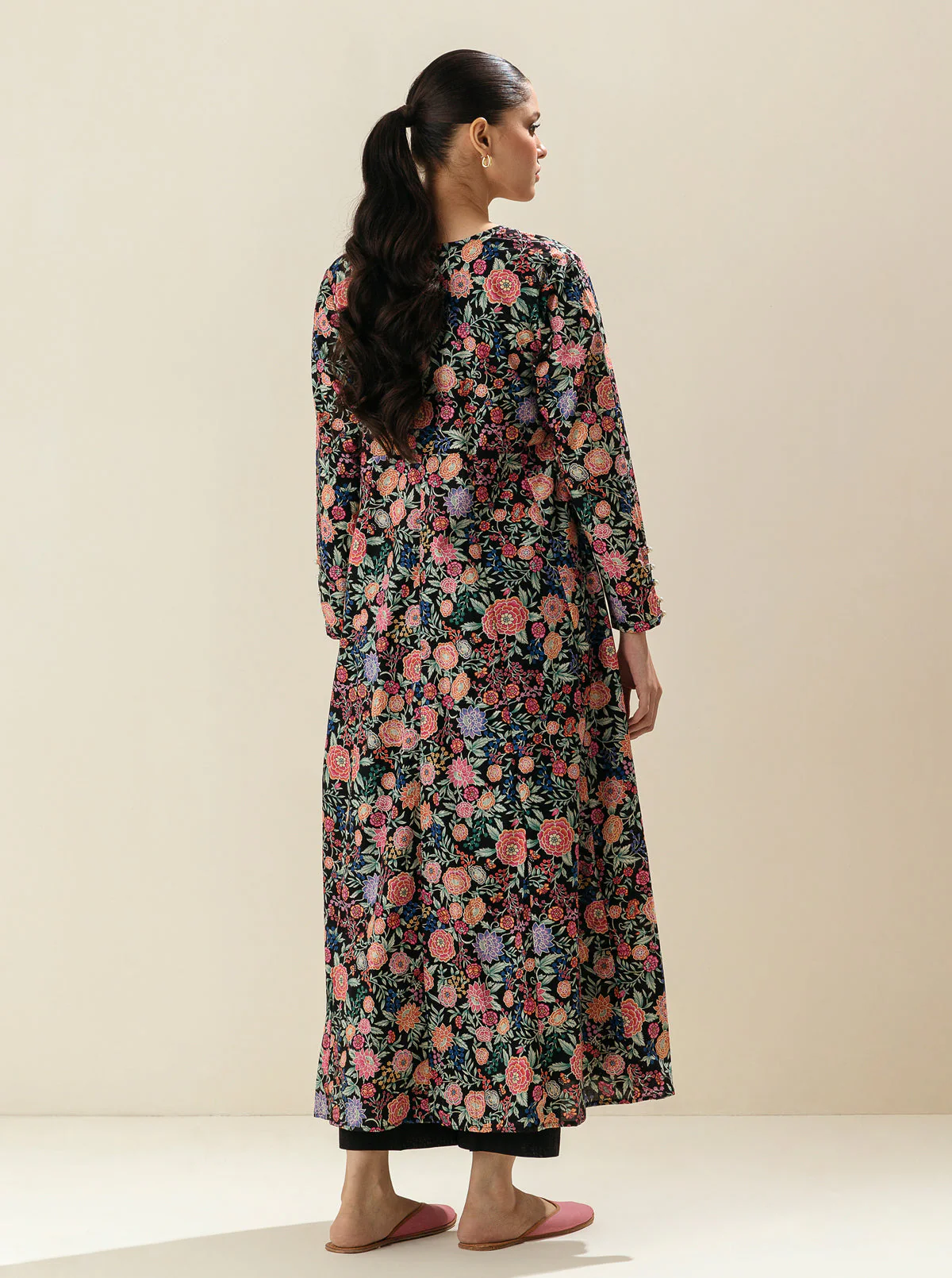 1 PIECE - PRINTED LAWN SHIRT - FLORAL UNIVERSE - Image 2