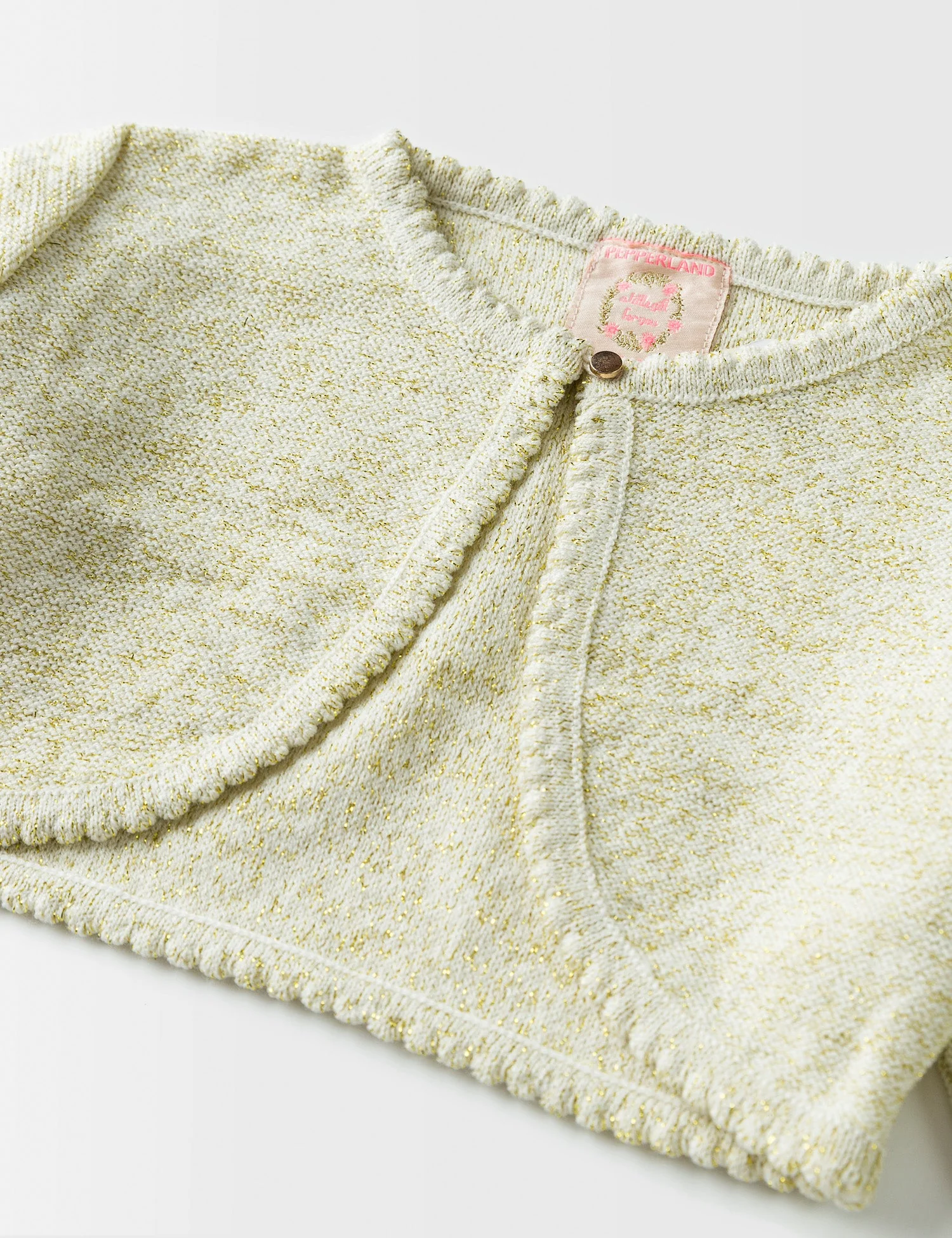 BEIGE SHIMMERY SHRUG - Image 2